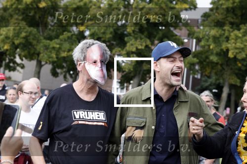 Amsterdam 6 september 2020
Demonstratie met Lange Frans  op het museumplein .