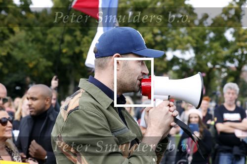Amsterdam 6 september 2020
Demonstratie met Lange Frans  op het museumplein .