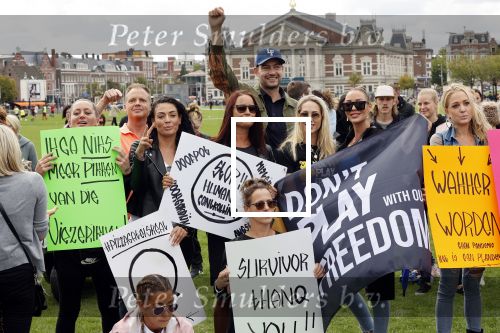 Amsterdam 6 september 2020
Demonstratie met Lange Frans  op het museumplein .