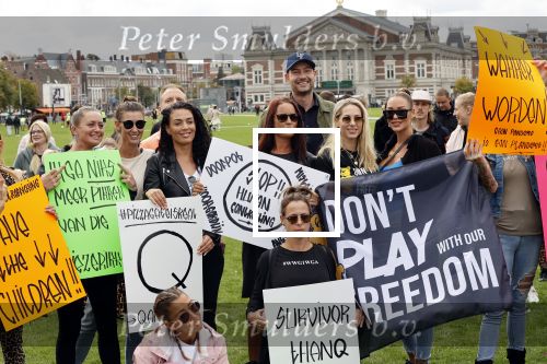Amsterdam 6 september 2020
Demonstratie met Lange Frans  op het museumplein .