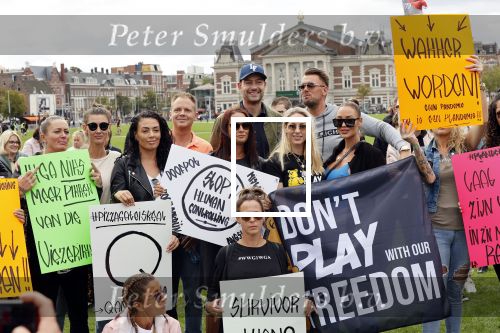 Amsterdam 6 september 2020
Demonstratie met Lange Frans  op het museumplein .