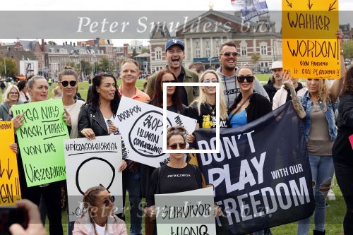 Amsterdam 6 september 2020
Demonstratie met Lange Frans  op het museumplein .