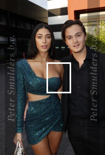Hilversum 31 augustus 2020
Miss Nederland verkiezing in studio 21 op het mediapark. Shayna Senior met vriend Maxim Froger