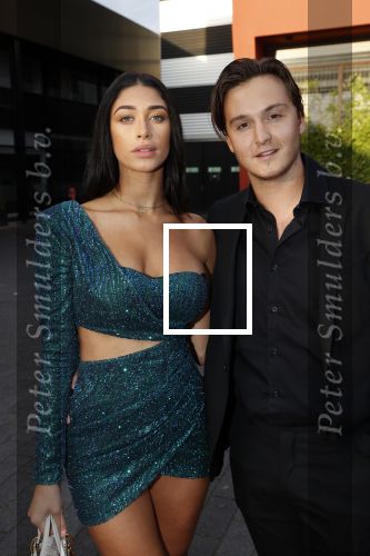 Hilversum 31 augustus 2020
Miss Nederland verkiezing in studio 21 op het mediapark. Shayna Senior met vriend Maxim Froger