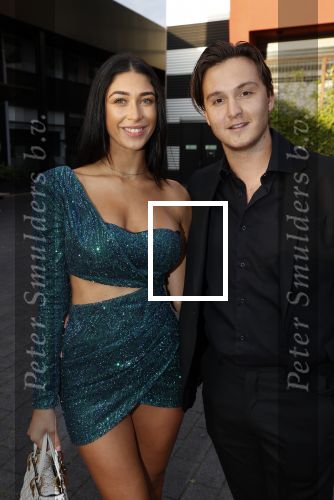 Hilversum 31 augustus 2020
Miss Nederland verkiezing in studio 21 op het mediapark. Shayna Senior met vriend Maxim Froger