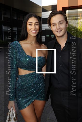 Hilversum 31 augustus 2020
Miss Nederland verkiezing in studio 21 op het mediapark. Shayna Senior met vriend Maxim Froger