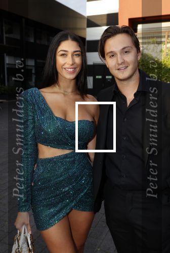 Hilversum 31 augustus 2020
Miss Nederland verkiezing in studio 21 op het mediapark. Shayna Senior met vriend Maxim Froger
