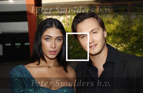 Hilversum 31 augustus 2020
Miss Nederland verkiezing in studio 21 op het mediapark. Shayna Senior met vriend Maxim Froger