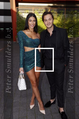 Hilversum 31 augustus 2020
Miss Nederland verkiezing in studio 21 op het mediapark. Shayna Senior met vriend Maxim Froger