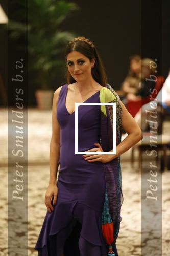 Amsterdam 11 september 2020
Modeshow (coronaproof) van Sheila de Vries in het Hilton Hotel. Nadia Palesa