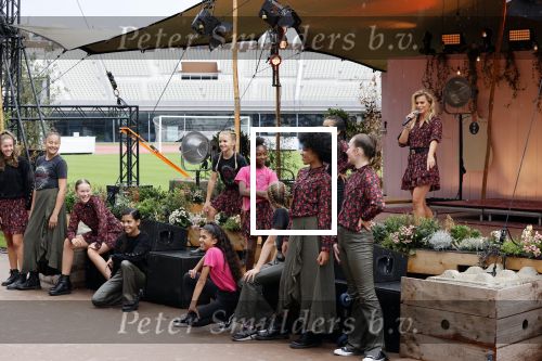 Amsterdam 29 augustus 2020
Presentatie kleding lijn Nicolette v Dam en Shoeby in het Olympisch stadion.