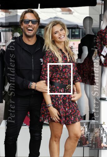 Amsterdam 29 augustus 2020
Presentatie kleding lijn Nicolette v Dam en Shoeby in het Olympisch stadion. Nicolette met haar man Bas Smit