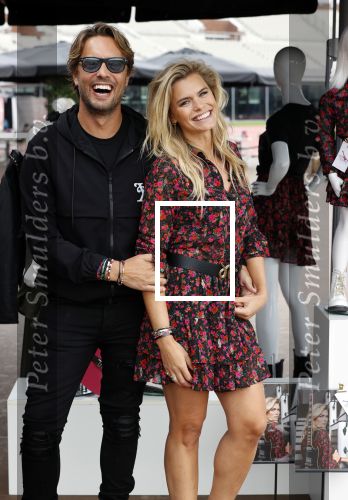 Amsterdam 29 augustus 2020
Presentatie kleding lijn Nicolette v Dam en Shoeby in het Olympisch stadion. Nicolette met haar man Bas Smit