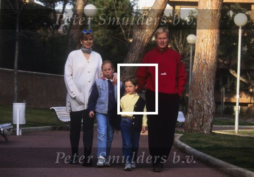 Barcelona 20 Februari 1995
Ronald Koeman met zijn vrouw Bartina Koeman, Debbie Koeman en Tim Koeman