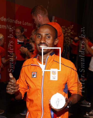 Schiphol 9 augustus 2021
Aankomst olympische sporters op schiphol in hotel Hilton. Abdi Nageeye won zilver op de marathon .