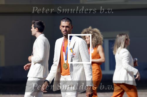 Den Haag 10 augustus 2021
Koning Willem Alexander en Koningin Maxima ontvangen op paleis noordeinde alle medaillewinnaars van de Olympische spelen in Tokyo. oa Sifan Hassan Harrie Lavreysen  Kiran Badloe Annemiek v d Vleuten Niek Kimmann Shanne Braspennincx Abdi Nageeye Jeffrey Hoogland Gabriella Schloesser Steve Wijler Arno Kamminga Sharon v Rouwendaal Tom Dumoulin Anouk Vetter Femke Bol Nouchka Fontijn Merel Smulders Sanne v Dijke Maikel v d Vleuten Kirsten Wild Annemiek Bekkering Annette Duetz Emma Oosterwegel Marit Bouwmeester Anna v d Breggen Roy v d Berg , heren 4 roeien , dames 2 roeien, heren 4x 400m  en het nederlands dames hockeyteam .Ook chef de Mission Pieter v d Hoogenband is er natuurlijk bij .