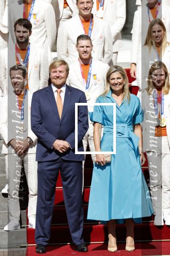 Den Haag 10 augustus 2021
Koning Willem Alexander en Koningin Maxima ontvangen op paleis noordeinde alle medaillewinnaars van de Olympische spelen in Tokyo. oa Sifan Hassan Harrie Lavreysen  Kiran Badloe Annemiek v d Vleuten Niek Kimmann Shanne Braspennincx Abdi Nageeye Jeffrey Hoogland Gabriella Schloesser Steve Wijler Arno Kamminga Sharon v Rouwendaal Tom Dumoulin Anouk Vetter Femke Bol Nouchka Fontijn Merel Smulders Sanne v Dijke Maikel v d Vleuten Kirsten Wild Annemiek Bekkering Annette Duetz Emma Oosterwegel Marit Bouwmeester Anna v d Breggen Roy v d Berg , heren 4 roeien , dames 2 roeien, heren 4x 400m  en het nederlands dames hockeyteam .Ook chef de Mission Pieter v d Hoogenband is er natuurlijk bij .