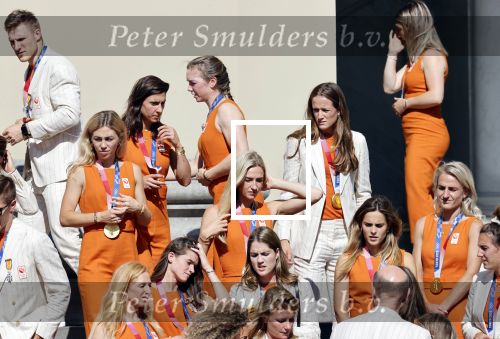 Den Haag 10 augustus 2021
Koning Willem Alexander en Koningin Maxima ontvangen op paleis noordeinde alle medaillewinnaars van de Olympische spelen in Tokyo. oa Sifan Hassan Harrie Lavreysen  Kiran Badloe Annemiek v d Vleuten Niek Kimmann Shanne Braspennincx Abdi Nageeye Jeffrey Hoogland Gabriella Schloesser Steve Wijler Arno Kamminga Sharon v Rouwendaal Tom Dumoulin Anouk Vetter Femke Bol Nouchka Fontijn Merel Smulders Sanne v Dijke Maikel v d Vleuten Kirsten Wild Annemiek Bekkering Annette Duetz Emma Oosterwegel Marit Bouwmeester Anna v d Breggen Roy v d Berg , heren 4 roeien , dames 2 roeien, heren 4x 400m  en het nederlands dames hockeyteam .Ook chef de Mission Pieter v d Hoogenband is er natuurlijk bij .