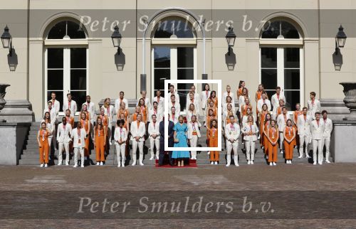 Den Haag 10 augustus 2021
Koning Willem Alexander en Koningin Maxima ontvangen op paleis noordeinde alle medaillewinnaars van de Olympische spelen in Tokyo. oa Sifan Hassan Harrie Lavreysen  Kiran Badloe Annemiek v d Vleuten Niek Kimmann Shanne Braspennincx Abdi Nageeye Jeffrey Hoogland Gabriella Schloesser Steve Wijler Arno Kamminga Sharon v Rouwendaal Tom Dumoulin Anouk Vetter Femke Bol Nouchka Fontijn Merel Smulders Sanne v Dijke Maikel v d Vleuten Kirsten Wild Annemiek Bekkering Annette Duetz Emma Oosterwegel Marit Bouwmeester Anna v d Breggen Roy v d Berg , heren 4 roeien , dames 2 roeien, heren 4x 400m  en het nederlands dames hockeyteam .Ook chef de Mission Pieter v d Hoogenband is er natuurlijk bij .
