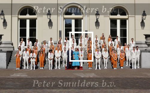 Den Haag 10 augustus 2021
Koning Willem Alexander en Koningin Maxima ontvangen op paleis noordeinde alle medaillewinnaars van de Olympische spelen in Tokyo. oa Sifan Hassan Harrie Lavreysen  Kiran Badloe Annemiek v d Vleuten Niek Kimmann Shanne Braspennincx Abdi Nageeye Jeffrey Hoogland Gabriella Schloesser Steve Wijler Arno Kamminga Sharon v Rouwendaal Tom Dumoulin Anouk Vetter Femke Bol Nouchka Fontijn Merel Smulders Sanne v Dijke Maikel v d Vleuten Kirsten Wild Annemiek Bekkering Annette Duetz Emma Oosterwegel Marit Bouwmeester Anna v d Breggen Roy v d Berg , heren 4 roeien , dames 2 roeien, heren 4x 400m  en het nederlands dames hockeyteam .Ook chef de Mission Pieter v d Hoogenband is er natuurlijk bij .