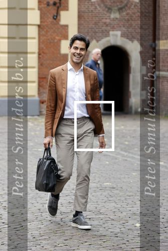 Den Haag 31 augustus 2021
Mark Rutte , Wopke Hoekstra Lillianne Ploumen Jesse Klaver Sigrid Kaag Gert Jan Segers en Rob Jetten op gesprek bij Mariette Hamer ivm vormen van nieuwe regering op het binnenhof.