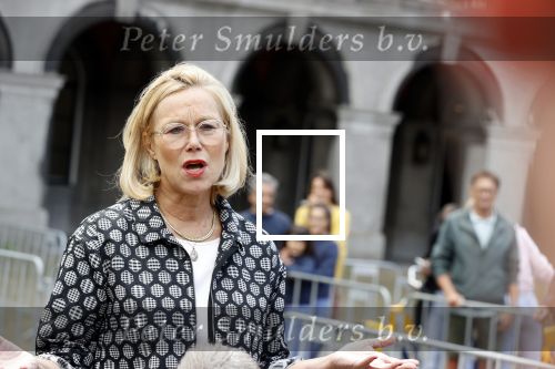 Den Haag 31 augustus 2021
Mark Rutte , Wopke Hoekstra Lillianne Ploumen Jesse Klaver Sigrid Kaag Gert Jan Segers en Rob Jetten op gesprek bij Mariette Hamer ivm vormen van nieuwe regering op het binnenhof.