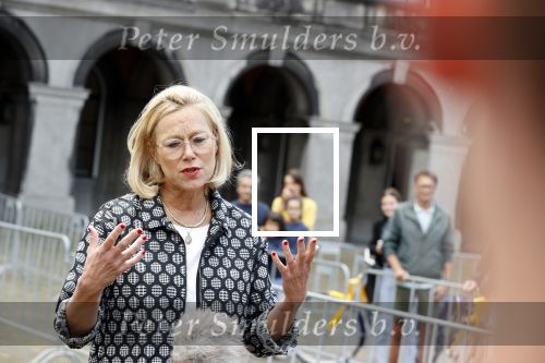 Den Haag 31 augustus 2021
Mark Rutte , Wopke Hoekstra Lillianne Ploumen Jesse Klaver Sigrid Kaag Gert Jan Segers en Rob Jetten op gesprek bij Mariette Hamer ivm vormen van nieuwe regering op het binnenhof.