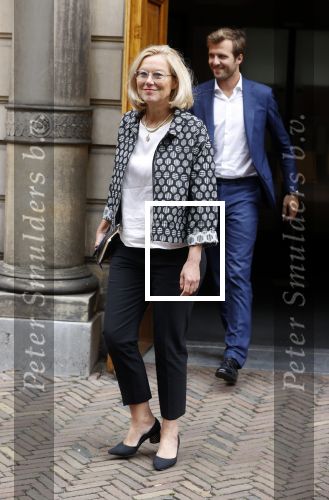 Den Haag 31 augustus 2021
Mark Rutte , Wopke Hoekstra Lillianne Ploumen Jesse Klaver Sigrid Kaag Gert Jan Segers en Rob Jetten op gesprek bij Mariette Hamer ivm vormen van nieuwe regering op het binnenhof.