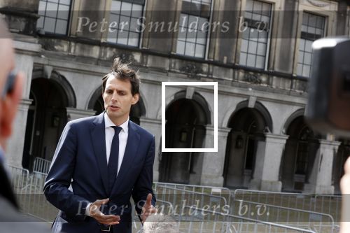 Den Haag 31 augustus 2021
Mark Rutte , Wopke Hoekstra Lillianne Ploumen Jesse Klaver Sigrid Kaag Gert Jan Segers en Rob Jetten op gesprek bij Mariette Hamer ivm vormen van nieuwe regering op het binnenhof.