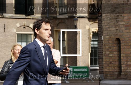 Den Haag 31 augustus 2021
Mark Rutte , Wopke Hoekstra Lillianne Ploumen Jesse Klaver Sigrid Kaag Gert Jan Segers en Rob Jetten op gesprek bij Mariette Hamer ivm vormen van nieuwe regering op het binnenhof.