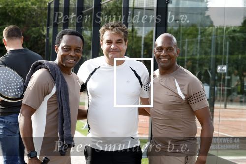Capelle aan de IJssel 7 september 2022
Presentatie kleinglijn voor Padel van Robin van Persie en zijn vrouw Bouchra v Persie. Aron Winter met Frank Lammers en Regi Blinker