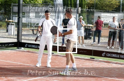 Capelle aan de IJssel 7 september 2022
Presentatie kleinglijn voor Padel van Robin van Persie en zijn vrouw Bouchra v Persie. Boef met Robin v en hun tegenstanders