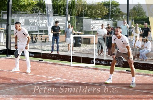 Capelle aan de IJssel 7 september 2022
Presentatie kleinglijn voor Padel van Robin van Persie en zijn vrouw Bouchra v Persie. Boef met Robin v en hun tegenstanders