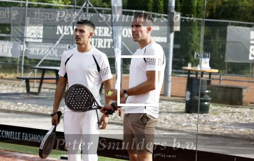 Capelle aan de IJssel 7 september 2022
Presentatie kleinglijn voor Padel van Robin van Persie en zijn vrouw Bouchra v Persie. Boef met Robin v en hun tegenstanders