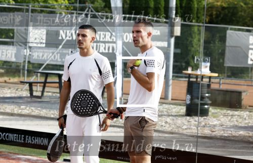 Capelle aan de IJssel 7 september 2022
Presentatie kleinglijn voor Padel van Robin van Persie en zijn vrouw Bouchra v Persie. Boef met Robin v en hun tegenstanders