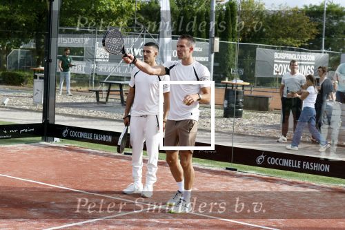 Capelle aan de IJssel 7 september 2022
Presentatie kleinglijn voor Padel van Robin van Persie en zijn vrouw Bouchra v Persie. Boef met Robin v en hun tegenstanders