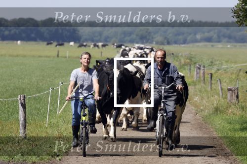 Ruinerwold 3 augustus 2022
Boer Evert met zijn nieuwe vriendin Maud bij zijn boerderij . Matthijs Albers was mee.