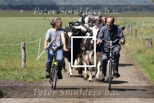 Ruinerwold 3 augustus 2022
Boer Evert met zijn nieuwe vriendin Maud bij zijn boerderij . Matthijs Albers was mee.
