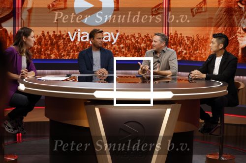 Hilversum 26 augustus 2022
Perspresentatie Viaplay met oa Amber Brantsen Christijan Albers Giedo v d Garde Sebastiaan Bleekemolen en Allard Kalff.