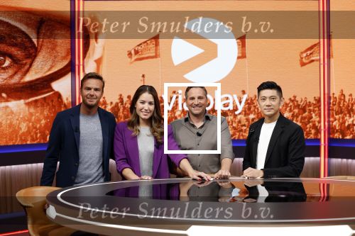 Hilversum 26 augustus 2022
Perspresentatie Viaplay met oa Amber Brantsen Christijan Albers Giedo v d Garde Sebastiaan Bleekemolen en Allard Kalff en Ho Pin Tung