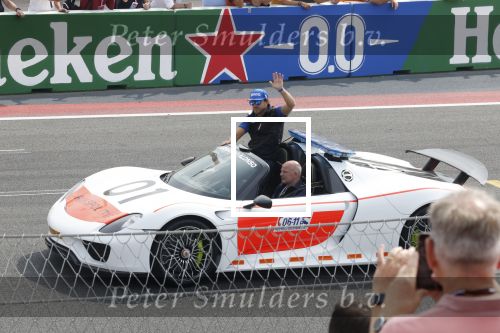 Zandvoort 4 september 2022
Nederlandse F1 Grand Prix op circuit Zandvoort.
Mark Wegh met Fernando Alonso in zijn electrische porsche