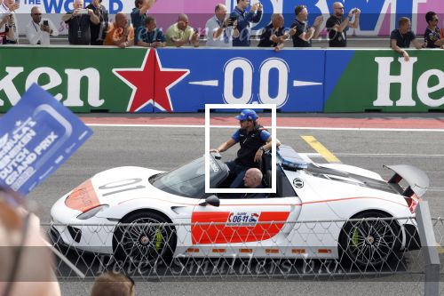 Zandvoort 4 september 2022
Nederlandse F1 Grand Prix op circuit Zandvoort.
Mark Wegh met Fernando Alonso in zijn electrische porsche