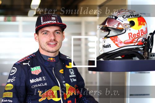 ABU DHABI, UNITED ARAB EMIRATES - DECEMBER 14: Max Verstappen of Netherlands and Red Bull Racing prepares to drive in the garage during Formula 1 testing at Yas Marina Circuit on December 14, 2021 in Abu Dhabi, United Arab Emirates. (Photo by Clive Rose/Getty Images)