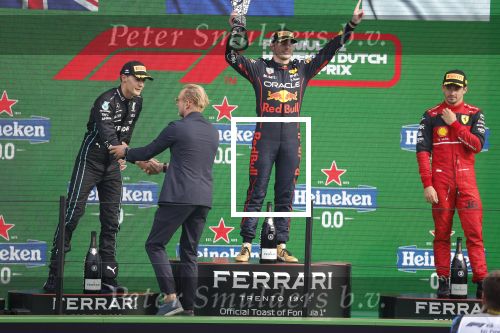 Zandvoort 4 september 2022
Nederlandse F1 Grand Prix op circuit Zandvoort.
Het podium met Max Verstappen 1e George Rusell 2e en Charles Leclerc 3e. Prins Bernhard reikt de prijzen uit.