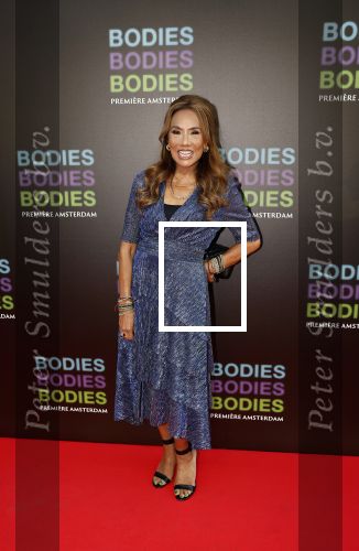 Amsterdam 24 augustus 2022
Oremiere Bodies Bodies Bosies van Halina Reijn in Tuschinski . Patty Brard kwam met haar dochter Priscilla Nasi