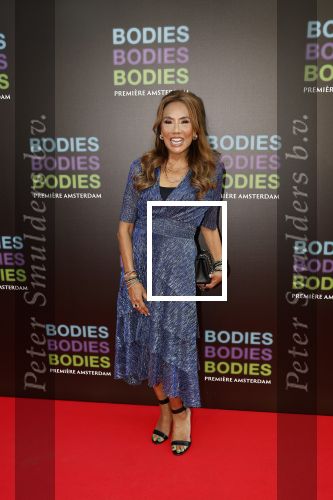 Amsterdam 24 augustus 2022
Oremiere Bodies Bodies Bosies van Halina Reijn in Tuschinski . Patty Brard kwam met haar dochter Priscilla Nasi