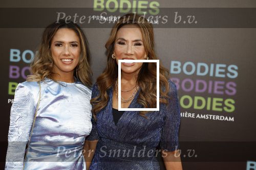 Amsterdam 24 augustus 2022
Oremiere Bodies Bodies Bosies van Halina Reijn in Tuschinski . Patty Brard kwam met haar dochter Priscilla Nasi
