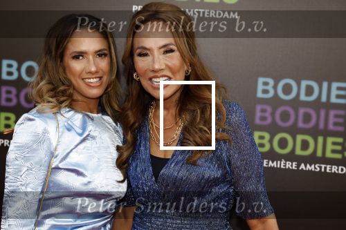 Amsterdam 24 augustus 2022
Oremiere Bodies Bodies Bosies van Halina Reijn in Tuschinski . Patty Brard kwam met haar dochter Priscilla Nasi