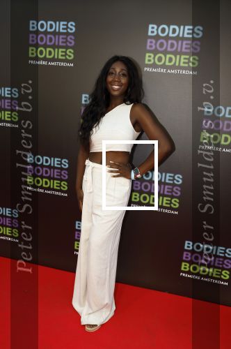Amsterdam 24 augustus 2022
Premiere Bodies Bodies Bosies van Halina Reijn in Tuschinski . Pearl Jozefzoon en Reyer