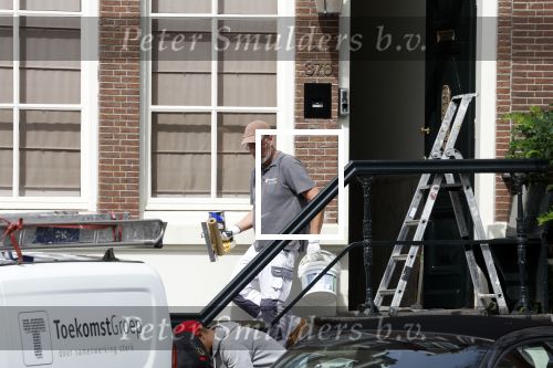 Amsterdam 1 augustus 2022
Het nieuwe huis van prinses Amalia wordt helemaal verbouwd . Er zijn nu ook veiligheids camera\'s opgehangen . Grachtenpand.